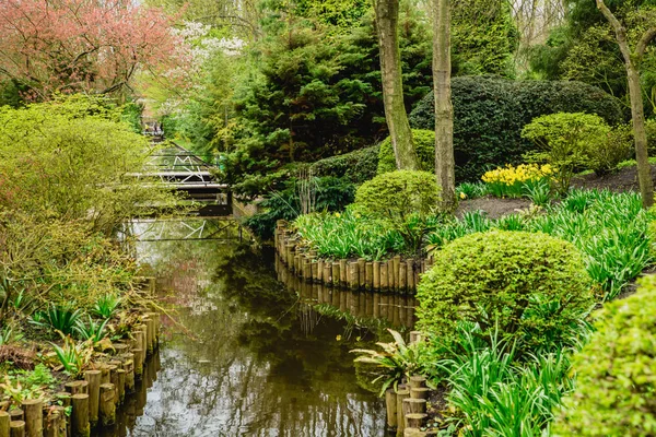 Lente Landschap Prachtige Tuinen Van Keukenhof Nederland — Stockfoto