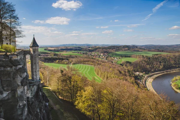 Panorama Village Koenigstein Its Castle Hesse Germany — Stock Photo, Image