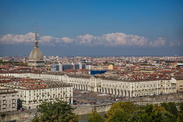 Torino Turim Vista Panorâmica Itália — Fotografia de Stock