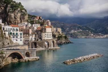 Scenic view amalfi Coast, İtalya