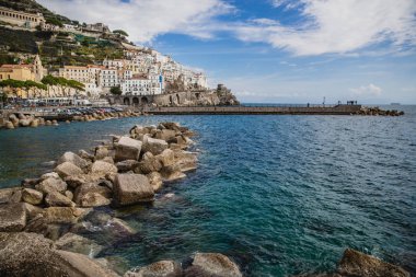 Scenic view amalfi Coast, İtalya