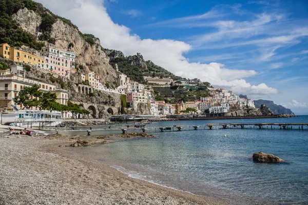 Vista Panorâmica Costa Amalfi Itália — Fotografia de Stock