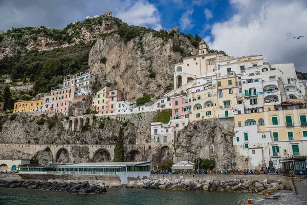 Piękny Widok Wybrzeże Amalfi Włochy — Zdjęcie stockowe
