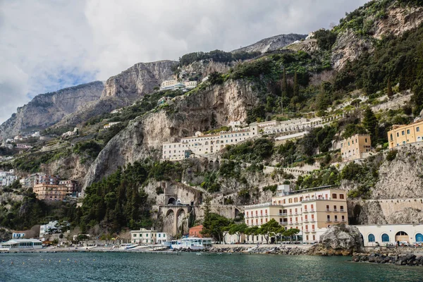 Vista Panorâmica Costa Amalfi Itália — Fotografia de Stock