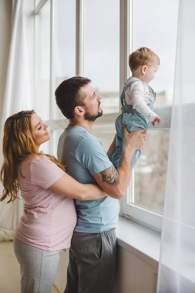 Young Happy Family Little Son — Stock Photo, Image