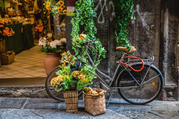 Décoration Entrée Fleuriste Naples Italie — Photo