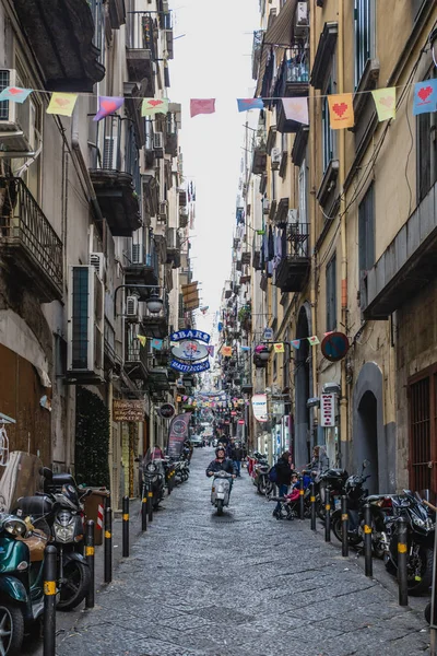 Smalle Straat Van Napels Italië — Stockfoto