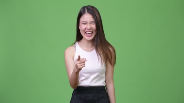 Mladé krásné asijské podnikatelka la — Stock video