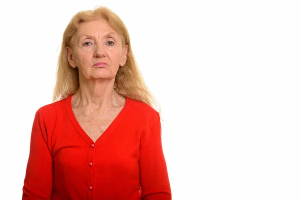 Studio shot of senior woman — Stock Photo, Image