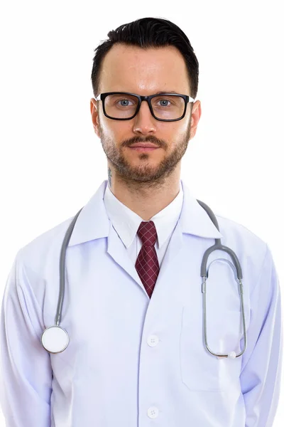 Genç yakışıklı sakallı adam doktor — Stok fotoğraf