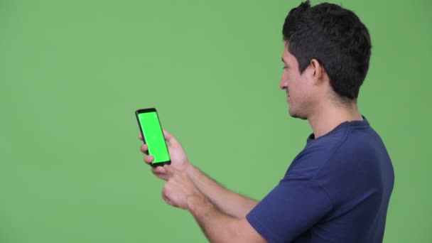 Spanisch Mann mit Telefon — Stockvideo