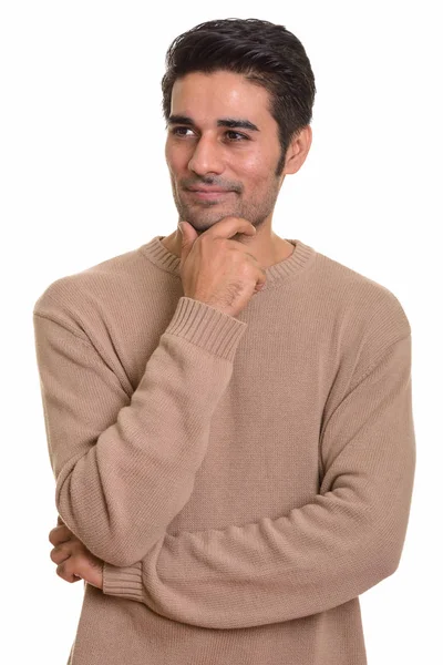 Joven hombre persa guapo sobre fondo blanco — Foto de Stock