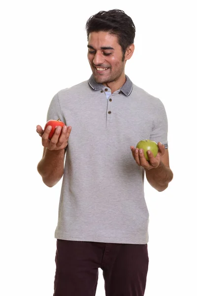 Joven hombre persa guapo sobre fondo blanco — Foto de Stock