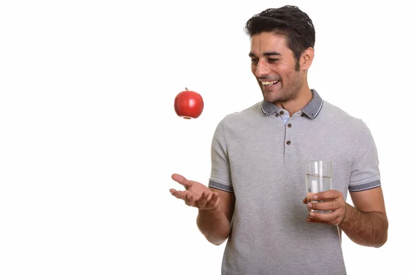 Joven hombre persa guapo sobre fondo blanco — Foto de Stock