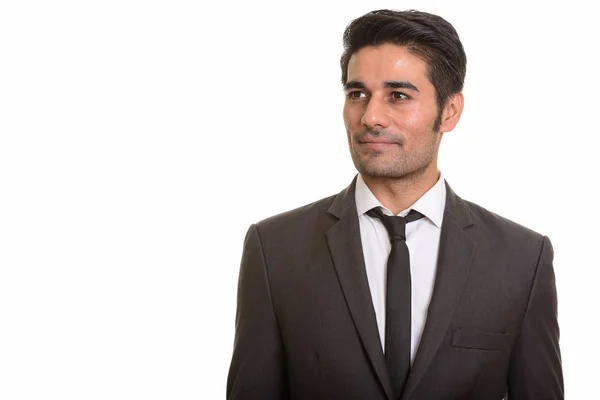 Fiatal jóképű perzsa férfi fehér háttér — Stock Fotó