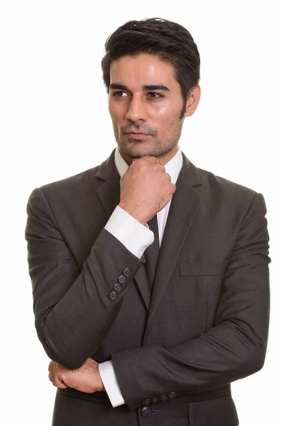 Joven hombre persa guapo sobre fondo blanco — Foto de Stock