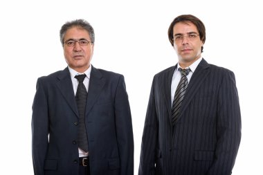 Genç ve yaşlı Pers işadamının stüdyo çekimi