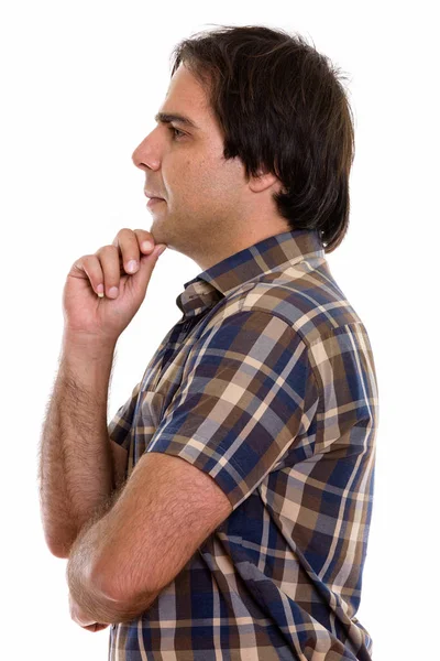 Profile view of young Persian man thinking — Stock Photo, Image