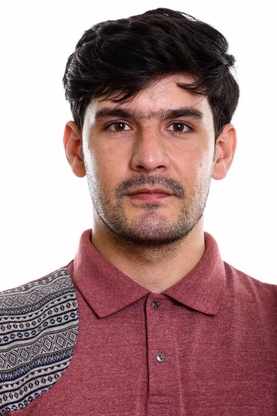 젊은 페르시아 남자의 얼굴을 찍은 스튜디오 촬영 — 스톡 사진