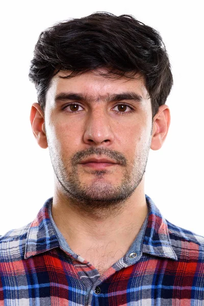 Studioaufnahme des Gesichts eines jungen Persers — Stockfoto