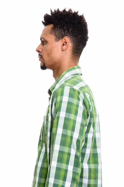 Profile view portrait of young handsome African man — Stock Photo, Image