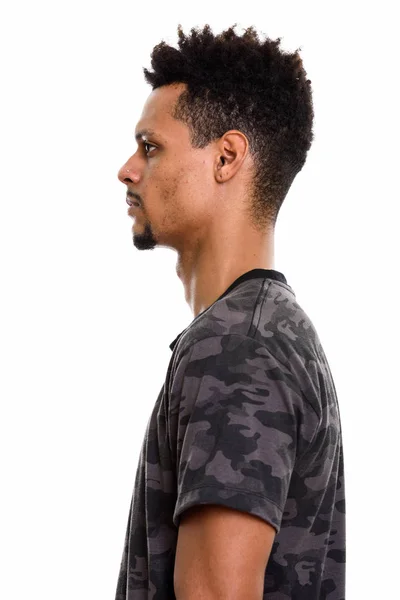 Profile view of young handsome African man standing — Stock Photo, Image