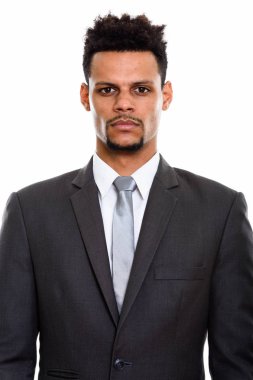 Genç yakışıklı Afrika işadamı stüdyo çekim