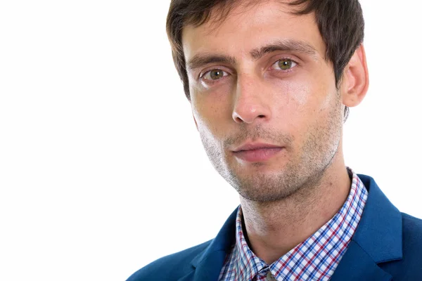 Close up de cara de homem de negócios bonito jovem — Fotografia de Stock