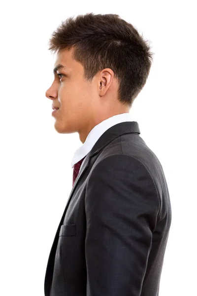 Perfil ver retrato de joven hombre de negocios guapo — Foto de Stock