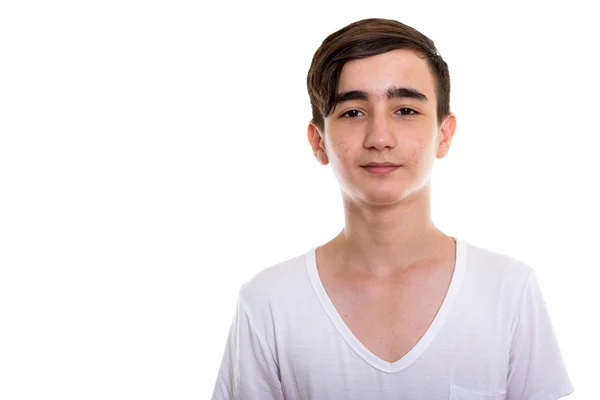 Studioaufnahme eines jungen hübschen persischen Teenagers — Stockfoto