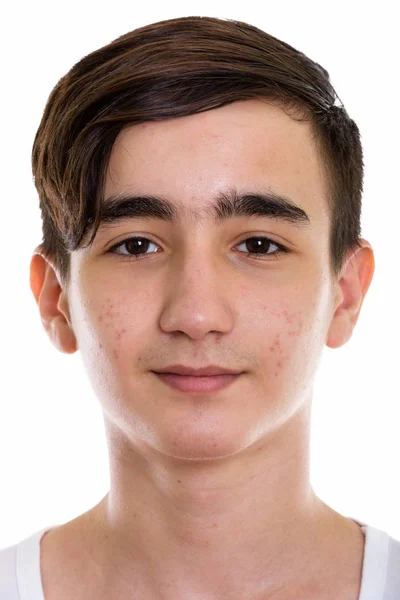 Gesicht der jungen hübschen persischen Teenager-Jungen — Stockfoto