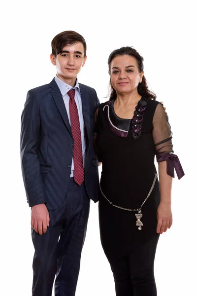 Студія постріл щасливі молодих Перська підліткової бізнесмен і matur — стокове фото