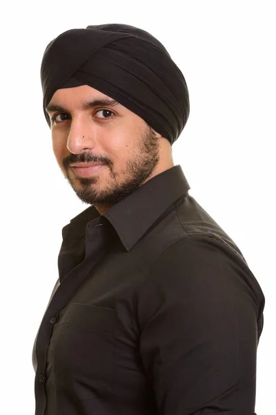 Portret przystojny młodzieniec Indian Sikh — Zdjęcie stockowe