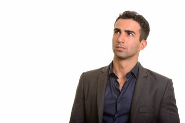 Düşünme genç yakışıklı İranlı işadamı portresi