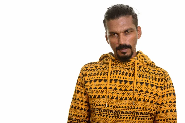 Young Indian man studio portrait against white background — Stock Photo, Image