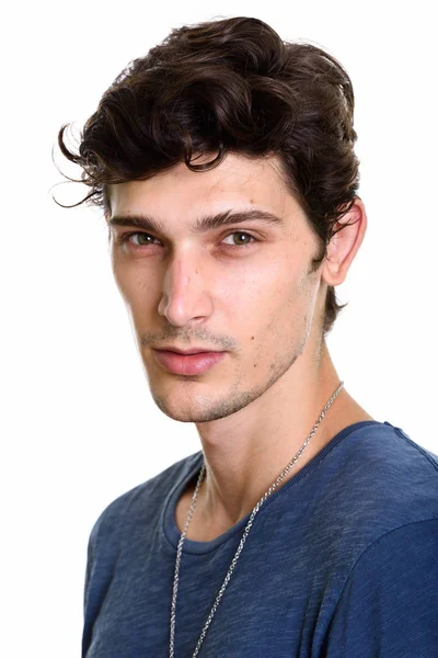 Face of young handsome Brazilian man looking at camera — Stock Photo, Image