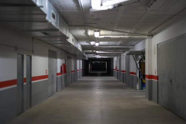 Corridor Of Underground Storage Warehouse And Parking Facility