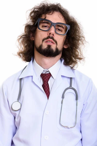 Estúdio tiro de homem médico olhando cansado — Fotografia de Stock