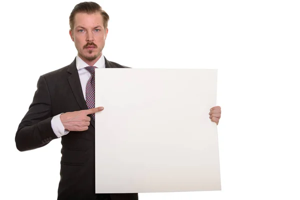 Elszigetelt fehér háttér férfi portréja — Stock Fotó