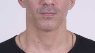 Gülümseme mutlu Farsça adamın beyaz arka plan