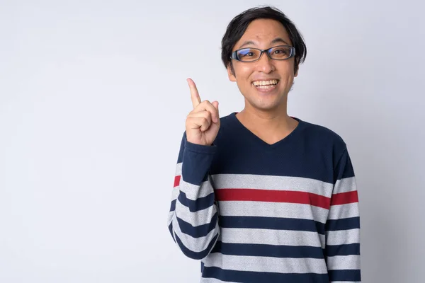 Studio Shot Japanese Man White Background — Stock Photo, Image