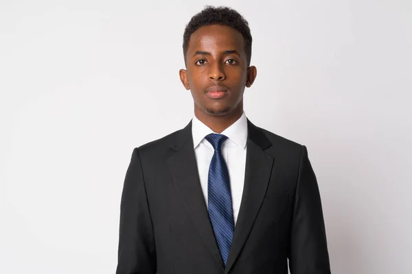 Portrait of young African businessman in suit — Stock Photo, Image