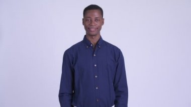 Genç, mutlu, Afrikalı iş adamı