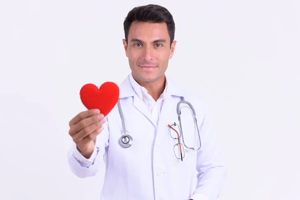 Joven guapo médico hispano como cardiólogo — Foto de Stock