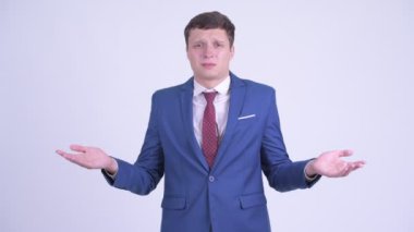 kafası karıştı genç işadamı Shrugging