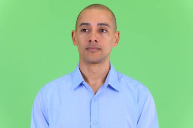 Kel çok ırklı işadamı düşünme yüzü