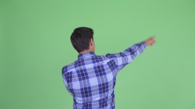 Genç hippi adamın işaret ettiği arka manzara.