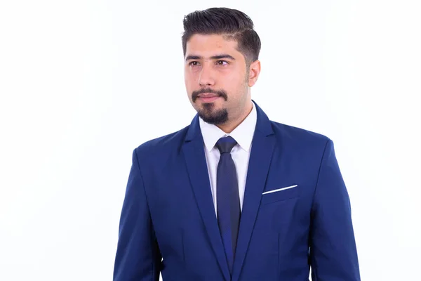 Gesicht eines gutaussehenden bärtigen persischen Geschäftsmannes — Stockfoto