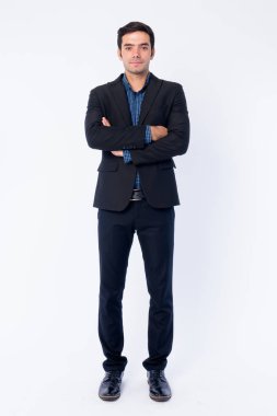 Kolları geçti ile genç yakışıklı İranlı işadamı tam vücut çekim