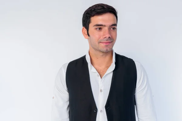 Rostro de joven guapo empresario persa pensando —  Fotos de Stock